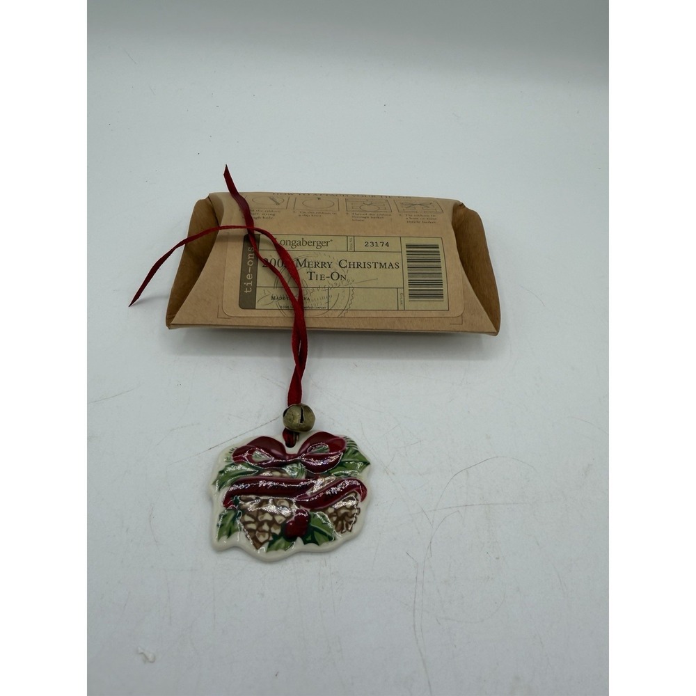 🎄✨ Longaberger 2005 Merry Christmas Basket Tie‑On – NOS ✨🎄
